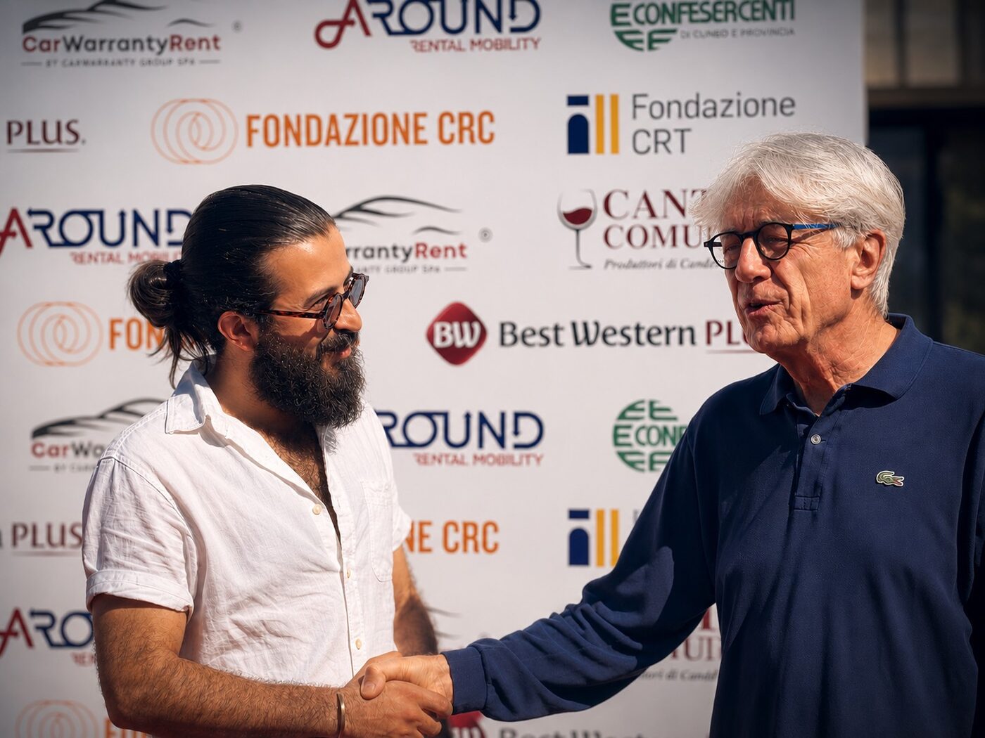 Giacomo Battiato and Milad Mansouri at AmiCorti International Film Festival, 2022